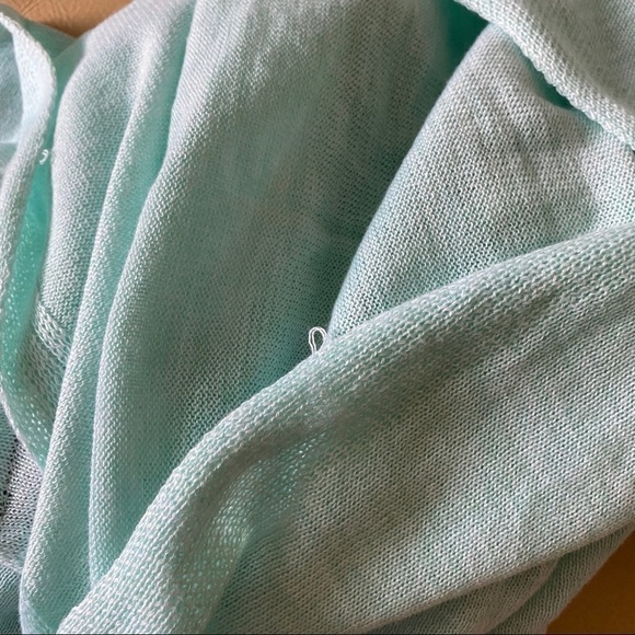 NEW SAVE THE OCEAN Knit Twist Poncho Wrap Light Green - Picture 12 of 15